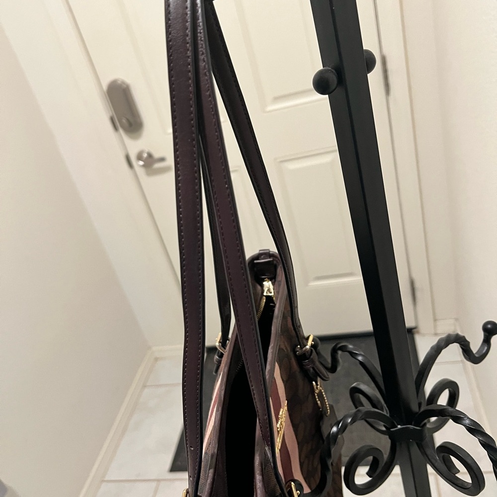 Coach Brown and Pink Tote Bag - Picture 4 of 6